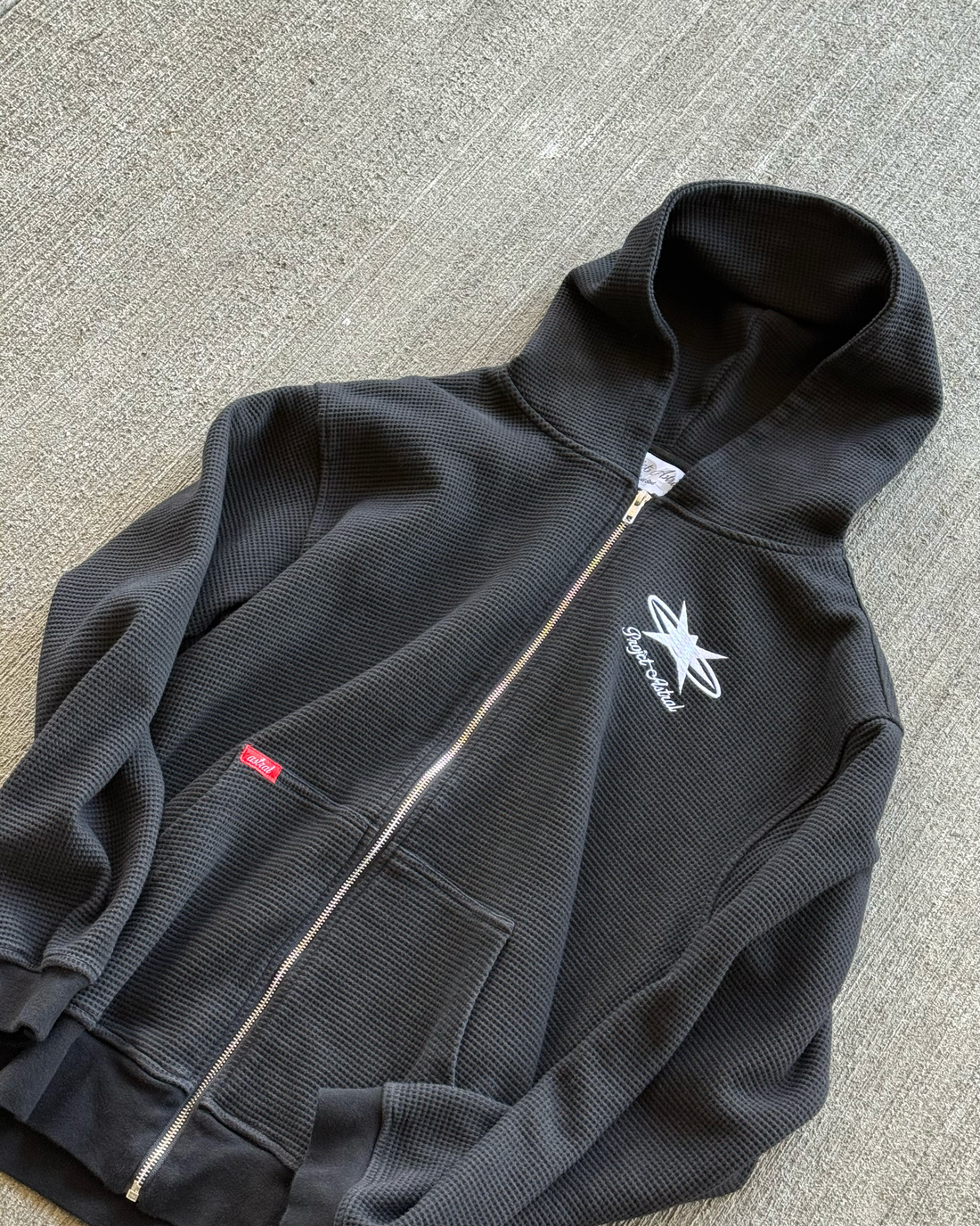 Studios Waffle Knit Zip Up