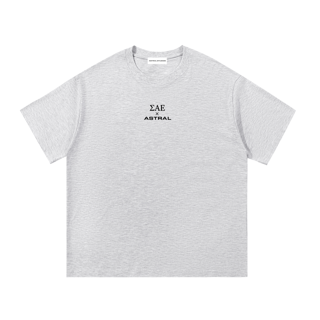 ΣΑΕ × Astral True Gentleman Tee in White Gray, front